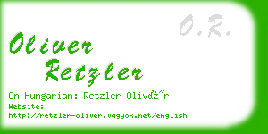 oliver retzler business card